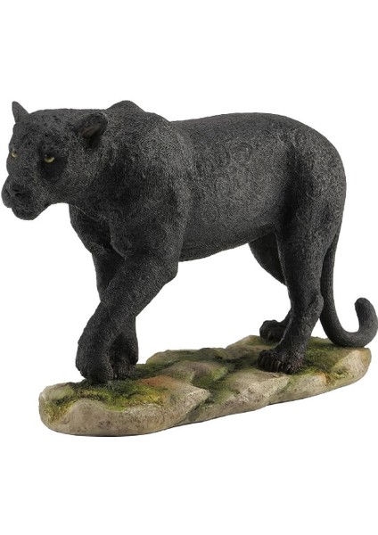 Renkli El Boyaması Siyah Panter Figürü 25CM