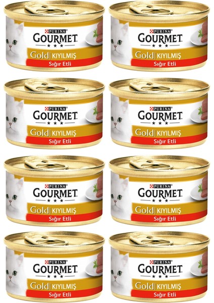 8 Adet Purina Gourmet Gold Kıyılmış Sığır Eti 85 gr
