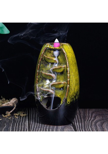 Mistik Yol Tasarımlı Geri Akışlı Tütsülük 18*8*8*cm - 3 Adet Tütsü Hediyeli