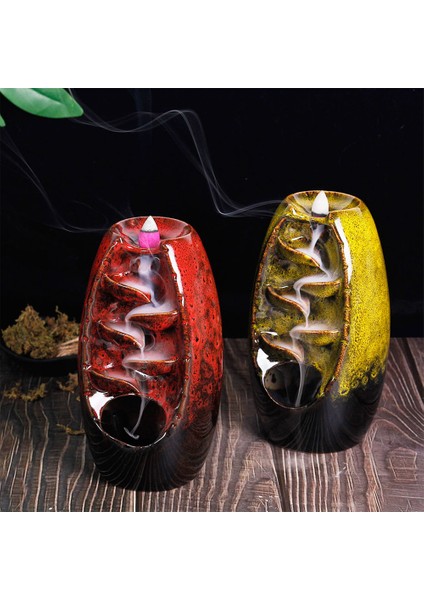 Mistik Yol Tasarımlı Geri Akışlı Tütsülük 18*8*8*cm - 3 Adet Tütsü Hediyeli fırsatları