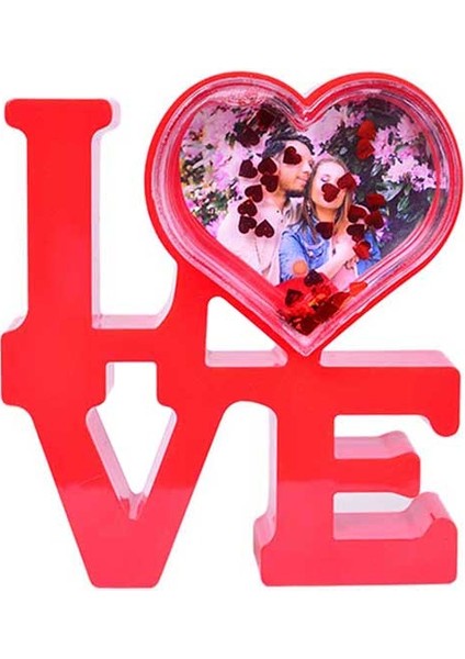 Love Fotoğraflı Kar Küresi