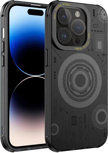 Apple iPhone 14 Pro Max Kılıf Magsafe Desenli Hot Kapak