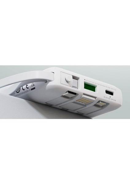 P80 Pro Pd 22.5W 20000 Mah. Dijital Ekran Göstergeli Dahili Kablolu Power Bank Beyaz fiyatları