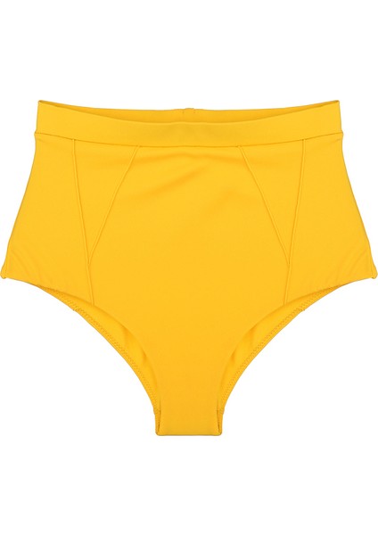 Sarı Dar Kalıp Süper Yüksek Bel Brezilya Model Bikini Altı