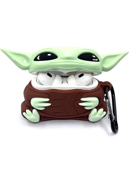 Kılıf Benim Airpods Pro 1/2. Nesil Uyumlu Baby Yoda Karakter Silikon Koruma Kılıf