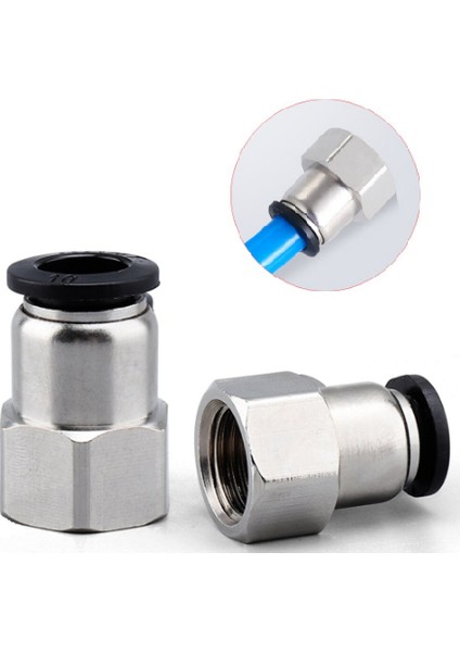 Pnömatik Dişi Düz Rekor 1/2''X10 mm