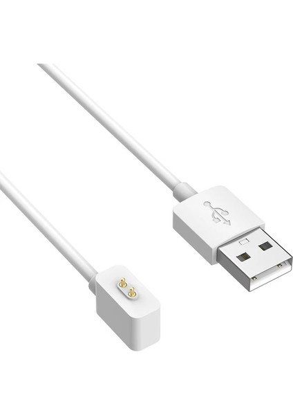 Xiaomi Mi Band 8 Manyetik USB Şarj Kablosu Beyaz