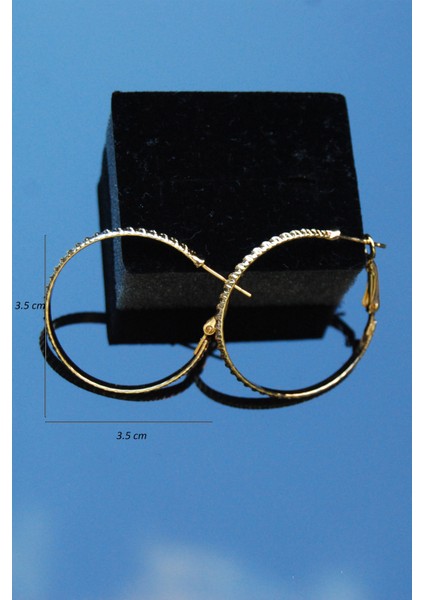 Altın Renk Tırtıklı Halka Klipsli Küpe 2mm 3.5×3.5 fırsatları