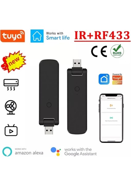 Tuya Wifi Ir Rf 433MHZ 315MHZ Uzaktan Kumanda Klima Tv Akıllı Ev Uzaktan Kumanda