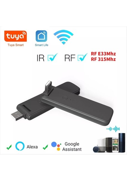 Tuya Wifi Ir Rf 433MHZ 315MHZ Uzaktan Kumanda Klima Tv Akıllı Ev Uzaktan Kumanda