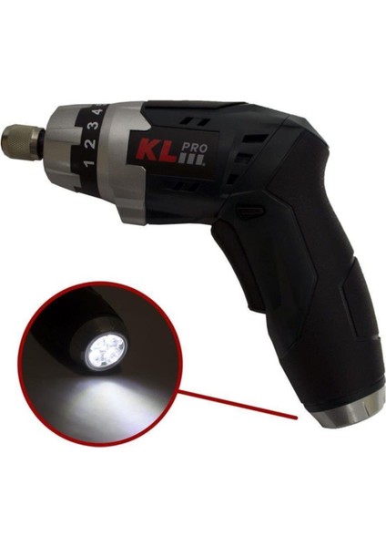 KLNM3613 Şarjlı Tornavida 3.6VOLT /1,3AH Li-Ion + 45 Parça