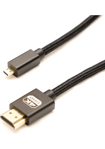 MF-DK65 Micro HDMI To HDMI Kablo Spiralli 4K 60Hz 80CM