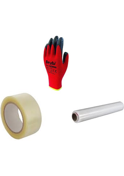 Taşınma Malzemeleri Paketi (Seti) Streç Bant Eldiven (X.t.p.) 3'lü Paket