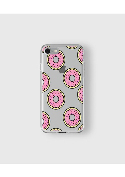 Apple iPhone 7 Plus / 8 Plus Uyumlu Donut Tasarımlı Şeffaf Kılıf