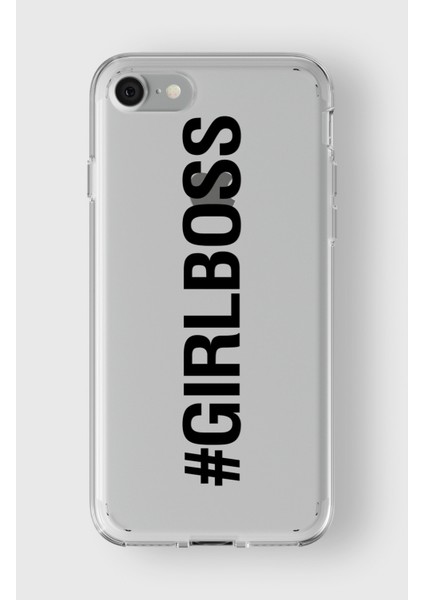 Apple iPhone 7 Plus / 8 Plus Uyumlu Girl Boss Tasarımlı Premium Şeffaf Kılıf