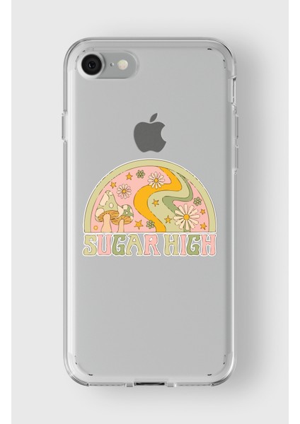 Apple iPhone 7 Plus / 8 Plus Uyumlu Sugar High Tasarımlı Premium Şeffaf Kılıf