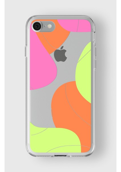 Apple iPhone 7 Plus / 8 Plus Uyumlu Şekilli Desenler Tasarımlı Premium Şeffaf Kılıf