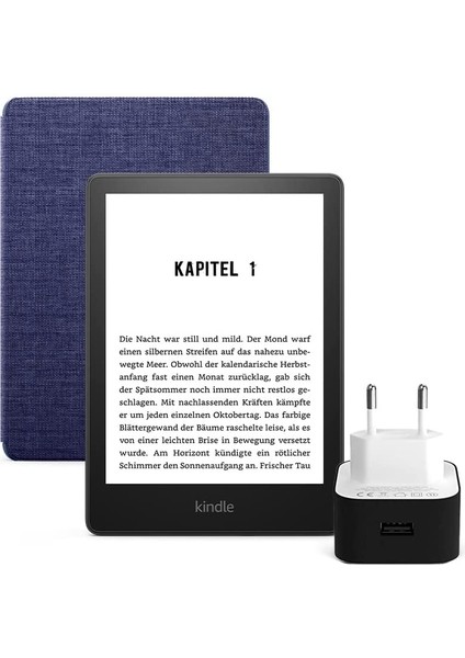 Amazon Kindle 6.8" Paperwhite 5 E Kitap Okuyucu 16 GB + Orijinal Kılıf ve Şarj Adaptörü Reklamlı