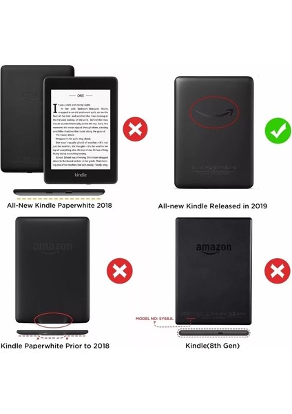 Amazon Kindle Touch 2019 E-Kitap Okuyucu Kılıfı