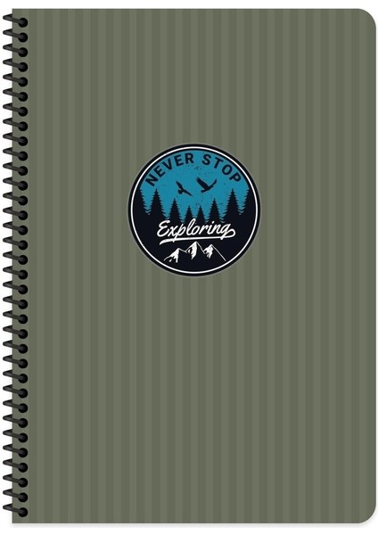Outdoor Spiralli 16,5 x 22,5 Çizgili 80 Yaprak Defter
