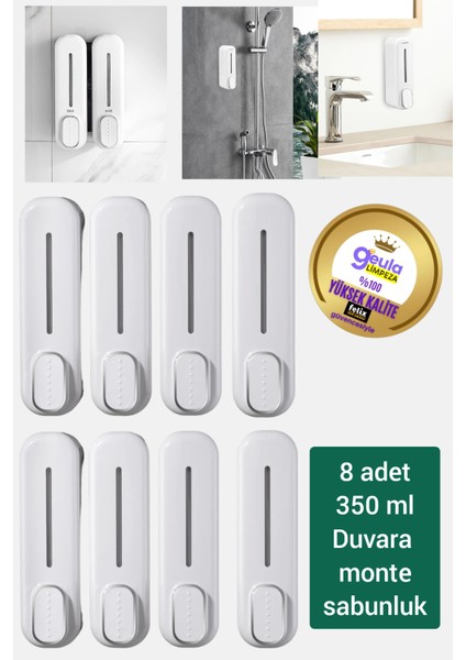 Duvara Monte Edilebilir Banyo 350ML Sabunluk Monte Şampuan Sıvı Sabun Şişesi Banyo