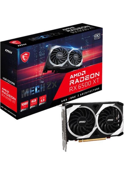 Msı Radeon RX6500XT Mech 2x 4g Oc 4gb Gddr6 64BIT 1xhdmı 1xdp Ekran Kartı