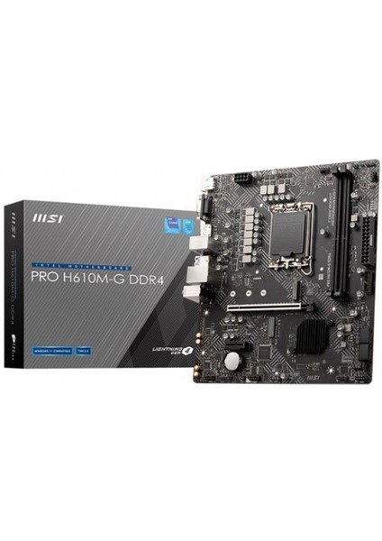 Msı Pro H610M-G Ddr4 3200MHZ 1xvga 1xhdmı 1xdp 1xm.2 USB 3.2 Matx 1700P