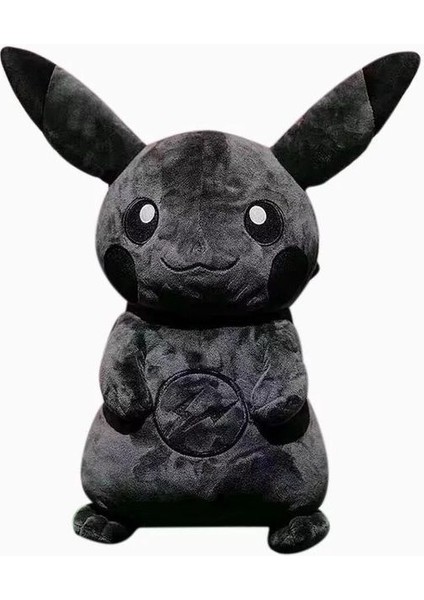 Pokemon X Fragment Anime Karakter Koyu Pikachu Bebek Kawaii Pop Bebek Siyah Pikachu Yastığı Kadın 30 Cm (Yurt Dışından)