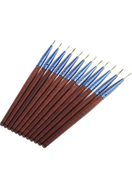 12 Adet Eyeliner Dudak Fırçası Aplikatörleri Makyaj Kozmetik Aracı (Yurt Dışından)