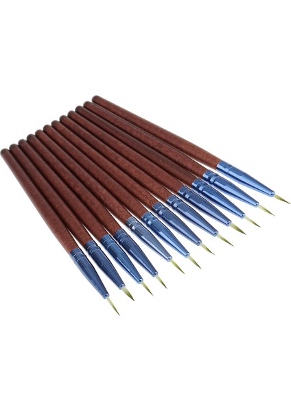 12 Adet Eyeliner Dudak Fırçası Aplikatörleri Makyaj Kozmetik Aracı (Yurt Dışından)