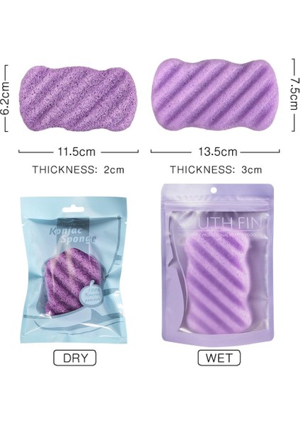 Konjac Temizleme Sünger 3 Pc (Yurt Dışından)