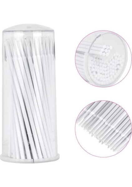 100 Adet Mikroblading Mikro Fırçalar Swabs Dövme Tek Kullanımlık Aplikatörler (Yurt Dışından)