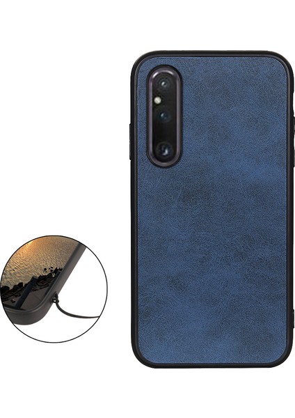 Sony Xperia 1 V Pu Deri + Tpu + Pc Telefon Kılıfı Cowhide Doku Şok Geçirmez Arka Kapak (Yurt Dışından)