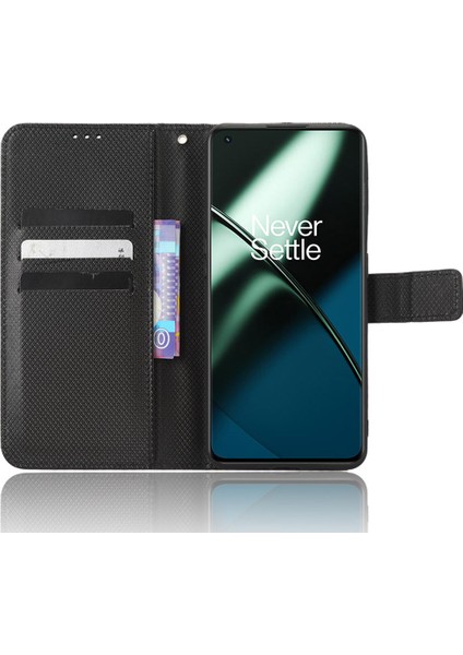 Oneplus 11R 5g / Ace 2 5g Elmas Doku Standı Pu Deri Cüzdan Şok Geçirmez Telefon Kasası (Yurt Dışından) modelleri