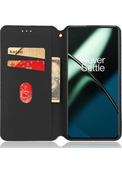 Oneplus Ace 2 5g / 11R 5g Cüzdan Stand Telefon Kılıfı Pu Deri Baskılı Rhombus Desen Telefon Kapağı (Yurt Dışından)