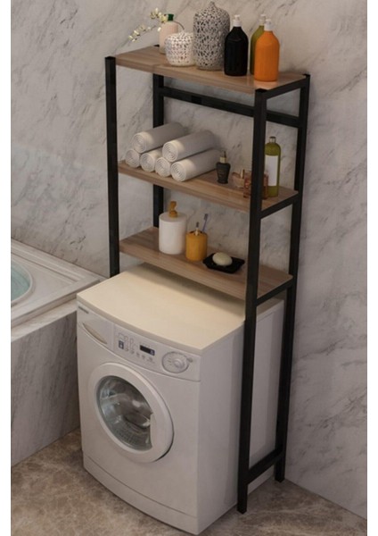 Çamaşır Makinesi Üstü Düzenleyici Raf Banyo Dolabı Rafı Makina Üstü Dolap Raf Ceviz fiyatları