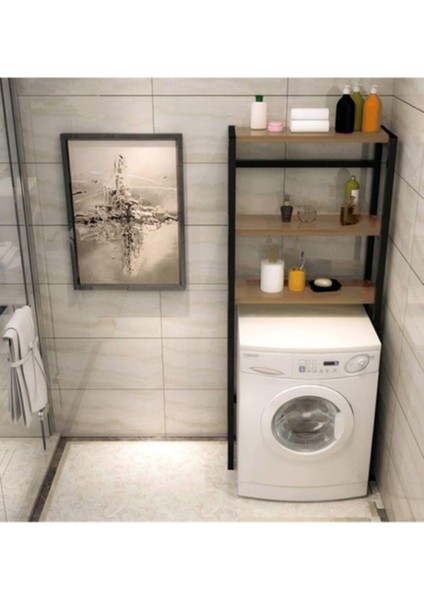 Çamaşır Makinesi Üstü Düzenleyici Raf Banyo Dolabı Rafı Makina Üstü Dolap Raf Ceviz modelleri