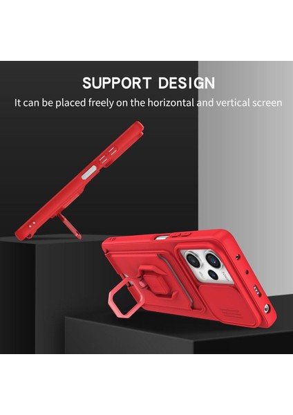 Xiaomi Poco X5 Pro 5g Uyumlu Kılıf Kamera Lens Sürgülü Korumalı Askılı Silikon Zırh Tank Ip Askılı Kılıf modelleri