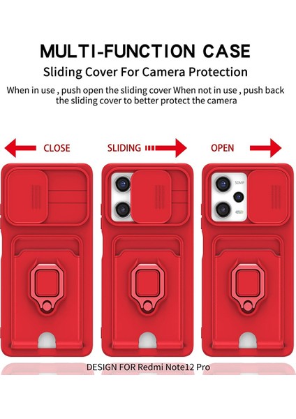 Xiaomi Poco X5 Pro 5g Uyumlu Kılıf Kamera Lens Sürgülü Korumalı Askılı Silikon Zırh Tank Ip Askılı Kılıf indirimleri