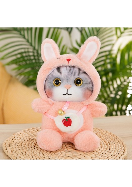 Sevimli Çizgi Film Dönüşümlü Kedi Bebek Kawaii Anime Giyinme Kedi Peluş Oyuncak Yumuşak Doldurulmuş Hayvan Yastık Çocuk Oyuncaklar 25 Cm (Yurt Dışından)