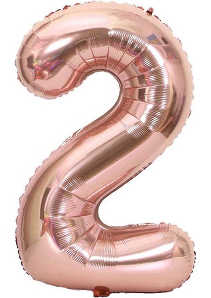 Rakam Folyo Balon Rosegold 2 Rakam 40 Inç