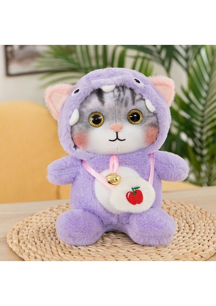 Sevimli Çizgi Film Dönüşümlü Kedi Bebek Kawaii Anime Giyinme Kedi Peluş Oyuncak Yumuşak Doldurulmuş Hayvan Yastık Çocuk Oyuncaklar 25 Cm (Yurt Dışından)