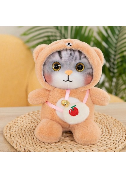 Sevimli Çizgi Film Dönüşümlü Kedi Bebek Kawaii Anime Giyinme Kedi Peluş Oyuncak Yumuşak Doldurulmuş Hayvan Yastık Çocuk Oyuncaklar 25 Cm (Yurt Dışından)