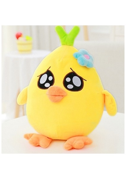 Kawaii Sarı Tavuk Peluş Bebekler İle 6 Duygu İle Sevimli Doldurulmuş Oyuncaklar Çocuklar Için Yaratıcı Ev Dekor Yastığı 45 Cm (Yurt Dışından)