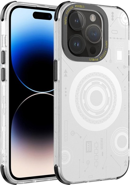 Apple iPhone 14 Pro Max Kılıf Magsafe Desenli Hot Kapak