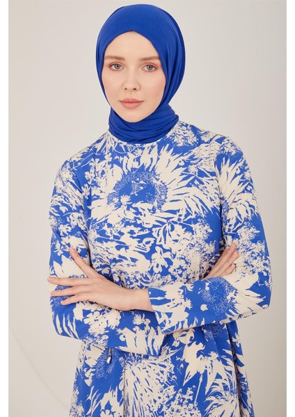 Desenli Belden Bağlamalı Tunik 23Y4461 Mavi modelleri