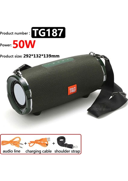 Yüksek Güçlü Bluetooth Hoparlör Dış Mekan Müzik Merkezi Subwoofer Fm Için Pc Müzik Merkezi Için Taşınabilir Sesli Sesli (Yurt Dışından)