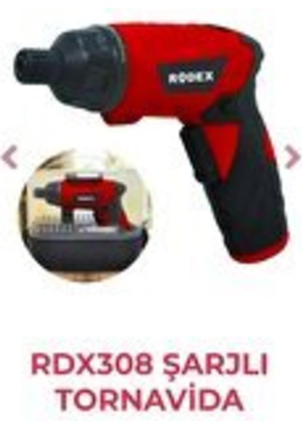 Rodex Şarjlı Tornavida 3.6 V 1.5AH 210RPM Lı-Ion fiyatları