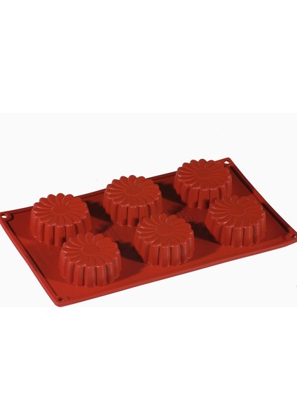 Silikon Ayçiçeği Muffin Cupcake Çikolata Kek Kalıbı 6'lı
