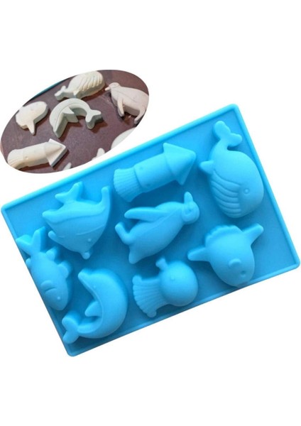 Deniz Hayvanları Silikon Çikolata Dondurma Kek Kalıbı